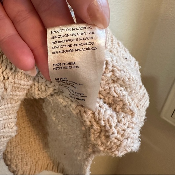 Free People Cream Knitted Sweater Size S - Picture 6 of 7